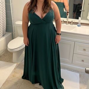 Birdy Grey Emerald 2X Laurie Empire Curve Dress